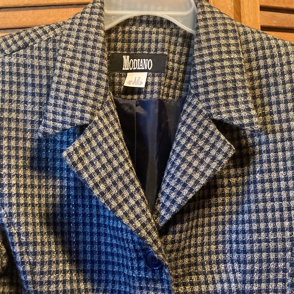 Modiano Navy Blue and Beige Suit - Picture 4 of 12